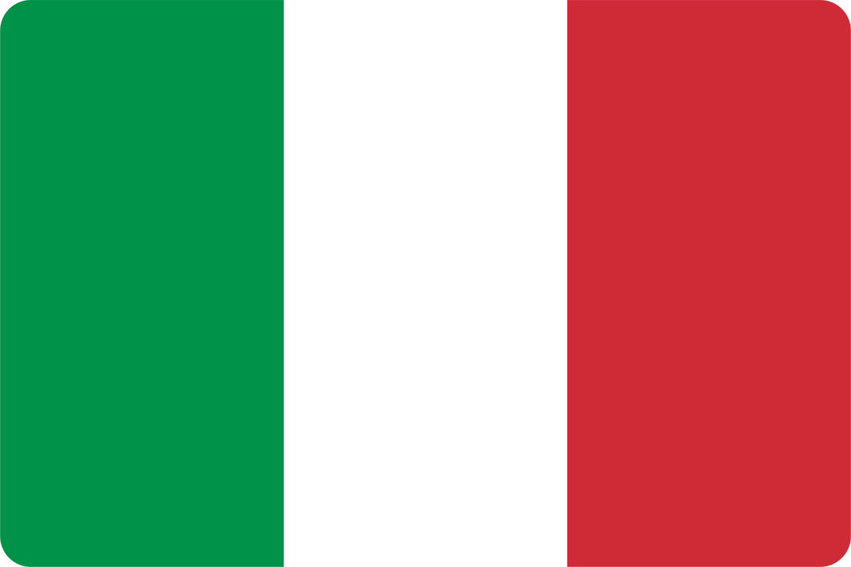 Drapeau italien pour représenter la fabrication 100% italienne - Ready 4 pneus